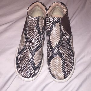 Snake print ankle sneakers